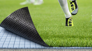 Couche de coussin en <span class=keywords><strong>gazon</strong></span> artificiel AX70, <span class=keywords><strong>mousse</strong></span> de polyéthylène écologique et durable, tapis d'absorption des chocs pour terrains de sport intérieurs - Product Image 3