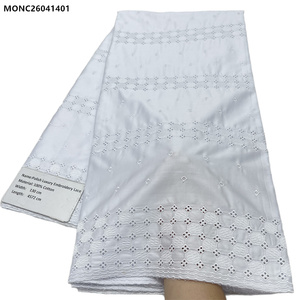 <span class=keywords><strong>Tissu</strong></span> <span class=keywords><strong>en</strong></span> dentelle suisse brodé lumineux pour vêtements féminins uniques, <span class=keywords><strong>en</strong></span> voile <span class=keywords><strong>africain</strong></span> 100 % coton sec - Product Image 2