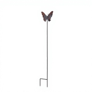 Estaca Decorativa de Metal con Forma de Mariposa para Jardín, Resistente a la Intemperie, para Césped, Jardín y Patio, Estilo Rústico - Product Image 1