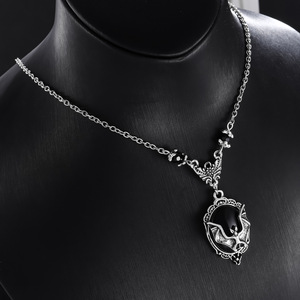 Regalo di natale di Halloween in lega nera Witch Choker Bat collana maglione catena ovale ciondolo collana per <span class=keywords><strong>uomo</strong></span> - Product Image 3