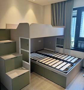 <span class=keywords><strong>Letti</strong></span> a Castello Moderni Personalizzati per Bambini, Armadio Compatto Ecologico e Sicuro per Appartamenti - Product Image 1