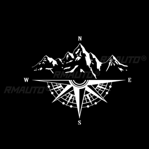 <b>Car</b> Sticker Decorative Compass with Mountain Offroad Self-Adhesive Vinyl <b>Car</b> Hood Sticker Cover <b>Car</b> <b>Decal</b> Accessories 50X41CM - Product Image 5