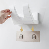 Support mural double niveau en plastique Shuangqing pour couvercles de casseroles et ustensiles de cuisine, organisateur multifonctionnel pour planches à découper