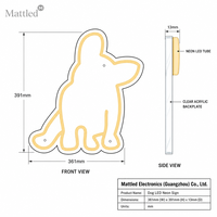 Enseigne néon LED pour chien, alimentation USB 5V, compatible avec boîtier de batterie, décoration murale pour salon de toilettage pour animaux, vitrine de magasin d'animaux
