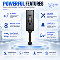 Traceur GPS filaire 4G P9-4P pour voiture, camion, moto, suivi de véhicule en temps réel, coupure à distance du carburant, dispositif de gestion de flotte GPS
