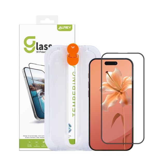 Aurey Advanced Anti-dust HD 2.5D 9H 11d Tempered Glass Screen Protector 21d Screen Protector for iphone 15 14 13 12 Pro Max