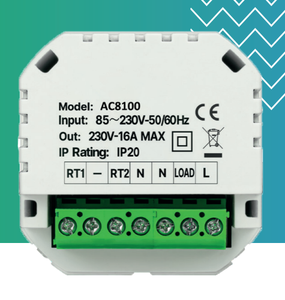 Telin AC 8100 WiFi estándar, 16A, sensor de temperatura externo - Product Image 4