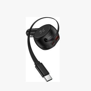 ที่ชาร์จในรถยนต์ 90W ชาร์จเร็ว พอร์ต USB Type C คู่ แรงดันไฟฟ้า 12-24V สำหรับใช้ในรถยนต์ - Product Image 1