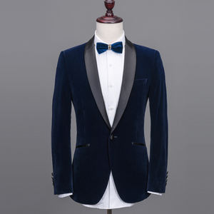 Mens Suits <strong>Velvet</strong> 2 Pieces Slim Fit Blue Burgundy Black <strong>Green</strong> Suit Mens <strong>Velvet</strong> <strong>Tuxedo</strong> <strong>Jacket</strong> for Wedding(Blazer+Pants+Tie) - Product Image 2