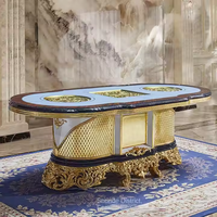 Ensemble Table à Manger Baroque Or Royal Design Européen de Luxe pour Maison Villa Hôtel en Métal pour Salon Salle à Manger Meuble de Maison