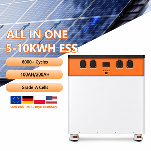 Sistemas de Almacenamiento de Energía para el Hogar, Batería Solar Todo en Uno, Batería Lifepo4 de 51.2v 100ah 200ah, Batería de Litio de 5kwh 10kwh con Inversor - Product Image 1