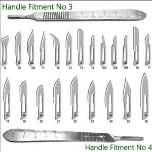Wegwerp Dermaplane Mes 10r Chirurgische <span class=keywords><strong>Scalpel</strong></span> Gesteriliseerde Handmatige Stroombron Van Roestvrij Koolstofstaal - Product Image 6