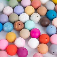 Productos únicos para vender en línea 2023, pulsera de silicona ecológica no tóxica de 12mm, cuentas para bebés de silicona