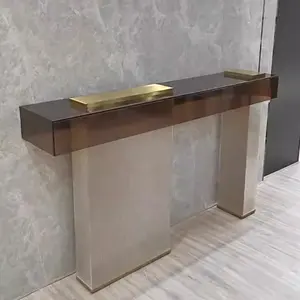 Italiano luz luxo estilo mesas de consola entrada itens corredor console mesa acrílico console mesa