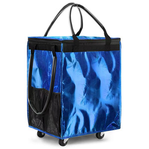 Venta Directa de Fábrica, Bolsa de Compras Portátil con Ruedas y Cierre, Bolsa de Compras con Ruedas Personalizada, Bolsa de Compras Plegable con Ruedas - Product Image 1