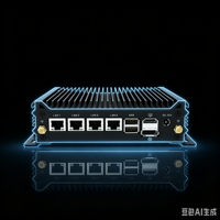 Mini PC Industrial 4 *2.5G J6412, Firewall, Router Suave, Sin Ventilador, J6412 4LANS, VPN, Cableado e Inalámbrico, en Stock