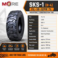 Pneu industriel 11L-16 SKS-1 (R-4) 12PR TL |   Contrôle de précision pour chargeurs, niveleuses et équipements de construction compacts