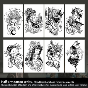 <span class=keywords><strong>Tatouage</strong></span> Temporaire Semi-Permanent, Imperméable et Résistant à la Transpiration, Durée de 2 Semaines, <span class=keywords><strong>Tatouage</strong></span> Végétal <span class=keywords><strong>Réaliste</strong></span> Anti-Friction pour Jambe et Bras - Product Image 3