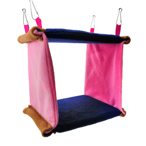 <span class=keywords><strong>Hamac</strong></span> Parrot Sunbeam-Nid d'oiseau confortable avec design <span class=keywords><strong>triangulaire</strong></span> épaissi isolé, tente à cylindre tunnel de nid chaud et en coton - Product Image 6