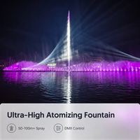 Sistema de Fuente de Niebla LISHI para Proyectos de Paisajismo Urbano en Plazas de Ciudades, con LED RGB Opcional, DMX512, PLC y Soporte para Contratistas