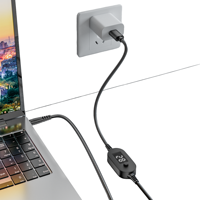 Cable de Alimentación USB-C a DC 5525 PD 3.1 de 140W con Ajuste de Voltaje de 6 Niveles, 34 Puntas y Pantalla Digital