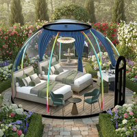 Achat en gros direct usine de maisons transparentes en PC, résistantes à la dureté et aux chocs, pour le glamping de luxe
