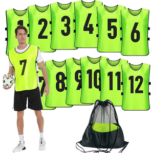 Vente en gros de gilet de football publicitaire avec numéro personnalisable détachements anti-vêtements vêtements d'entraînement de confrontation des joueurs - Product Image 1