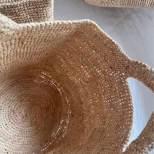 Nouveau <span class=keywords><strong>Sac</strong></span> Fourre-tout en Raphia Importé de <span class=keywords><strong>Madagascar</strong></span>, Collection Printemps-Été 2026, Entièrement Fait Main au Crochet, <span class=keywords><strong>Sac</strong></span> Seau Ouvert Tendance - Product Image 4