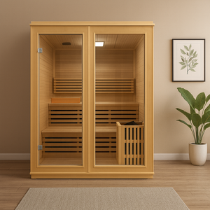 Ruang Sauna Uap Kayu Solid dengan Panel Kontrol, Ruang Sauna Uap Rumah yang Nyaman - Product Image 6