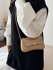 Trendy Korean niche fashion small <b>square</b> bag 2026 new style solid color textured shoulder strap crossbody bag - Product Image 2