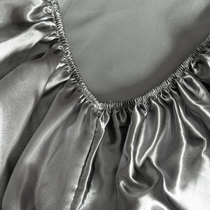Nouvel ensemble de literie 3 pièces en satin soyeux 2026, <span class=keywords><strong>drap</strong></span>-<span class=keywords><strong>housse</strong></span> doux et brillant effet plume brume chaude avec taies d'oreiller - Product Image 2
