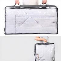 Boîte de rangement pliable 90L pour lit, organisateur de placard pliable et sacs de rangement sous lit, boîte de rangement pour vêtements et papier cadeau