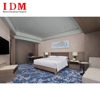 IDM Mobilier de chambre d'hôtel moderne Ensemble complet 5 étoiles Design gratuit Chambre en bois massif pour appartement Garantie de 3 à 5 ans Installation