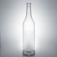 Bouteille à épaule inclinée en verre extra clair de 70 cl pour emballage d'eau premium avec fond profond Shandong JB GLASS