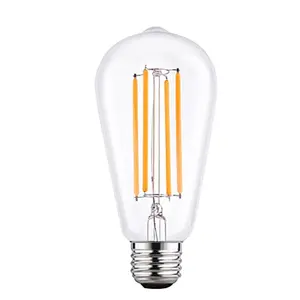 Factory Stock Energy Saving Dimmable Vintage Straight Filament ST64 Led Filament Lamp