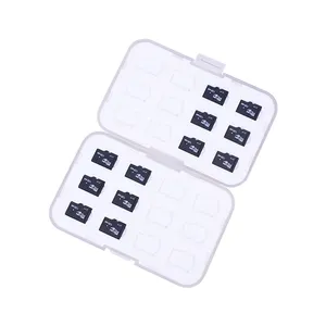 Caja de plástico con 24 ranuras para tarjeta de memoria TF, precio al por mayor