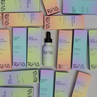 Emballage personnalisé d'huile essentielle pour soins de la peau de 30 ml, flacon compte-gouttes en verre givré mat avec boîte