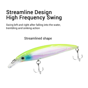 Cứng Bait #8100 ABS nổi Minnow cho nước ngọt câu cá cho cá vược cá hồi cá rô phi bream trong hồ sông - Product Image 2