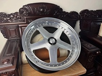 Jantes en alliage forgées monobloc de luxe de haute qualité pour la course de dragster, 2 pièces, 16, 17, 18, 19 pouces, 6*139.7, design maille argentée