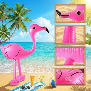 6 <span class=keywords><strong>d</strong></span>écorations de fête gonflables en forme de flamants roses - Accessoires gonflables en PVC de 22 pouces pour piscine, plage, luau et événements <span class=keywords><strong>d</strong></span>'anniversaire - Réutilisables - Product Image 3
