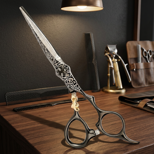 Stainless Steel Hair Styling Scissors Set Salon Hair Cutting and Texturizing <b>Shears</b> Barber <b>Tools</b> Kit for Stylists & Salons - Product Image 1