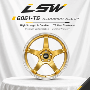 ล้อแม็กซ์ LS8075 สีทอง 5 ก้าน ขนาด 5.5x18 ET35 PCD114.3 ผลิตจากวัสดุหล่อขึ้นรูปชิ้นเดียว สำหรับรถยนต์นั่งส่วนบุคคล - Product Image 4