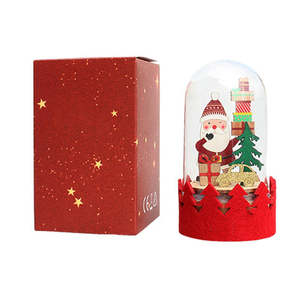 Nouvelle décoration de Noël LED décoration en bois lumineuse cadeau de Noël père noël wapiti décoration ornement - Product Image 5