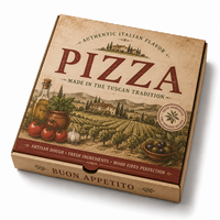 Boîte d'emballage pour pizza carrée écologique, recyclable et biodégradable avec gaufrage, en carton ondulé robuste pour l'emballage alimentaire