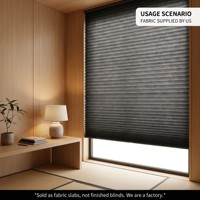 Tissu pour stores alvéolaires imperméable en non-tissé spunlace semi-occultant noir sur mesure de 20 mm