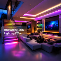 Bande LED numérique 5050 5V adressable RGB WS2813 & 5V RGBW SK6812, 60 LED/144 LED par bande, IP20/IP67 étanche, certifiée CE ROHS