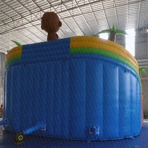 Toboggan aquatique gonflable commercial en PVC pour l'extérieur avec parcours d'obstacles, toboggan aquatique gonflable, parcours d'obstacles gonflable jungle - Product Image 4