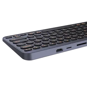 Scheren tastatur mit 7 Hubs USB C TF SD HD MI-Anschlüssen mit Hochgeschwindigkeits-DIY-Tastatur mit Hintergrund beleuchtung