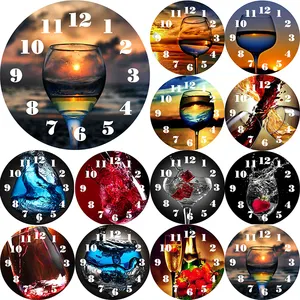 5D Kim Cương Sơn Đồng Hồ Kit Home Art Trang Trí Nội Thất Đồng Hồ Treo Tường Tự Làm Rượu Thủy Tinh Vải Kim Cương Thêu Đồng Hồ Kỹ Thuật Số - Product Image 1