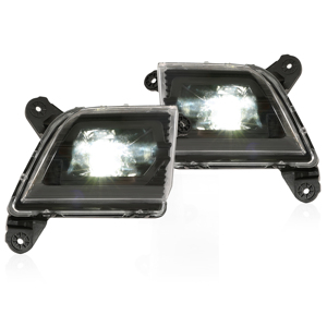 Pour 2019 2020 2021 2022 Chevy Silverado 1500 <span class=keywords><strong>LED</strong></span> feux antibrouillard diurnes noir - Product Image 1